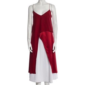 Sold! Cinq a Sept red silk tunic